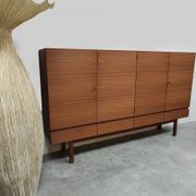 Danish vintage Scandinavian teak highboard XL
