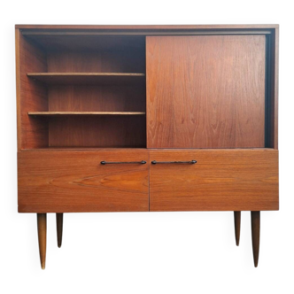 Enfilade vintage, meuble bar ancien, bibliothèque
