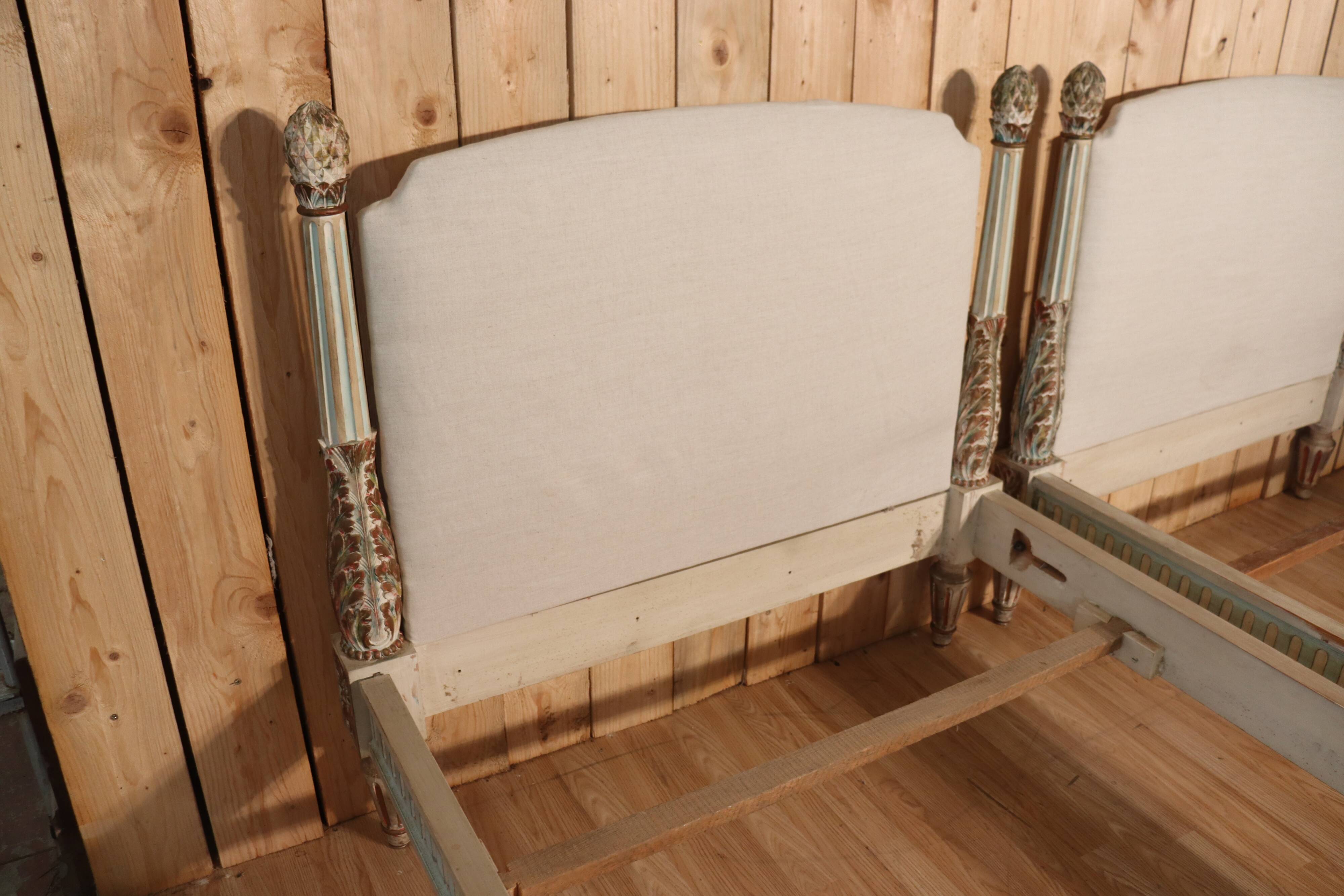 pair of twin beds in Louis XVI style