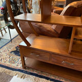 Étagère scandinave ronde teck