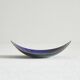 Enamelled copper bowl in gondola shape from the 1960s.