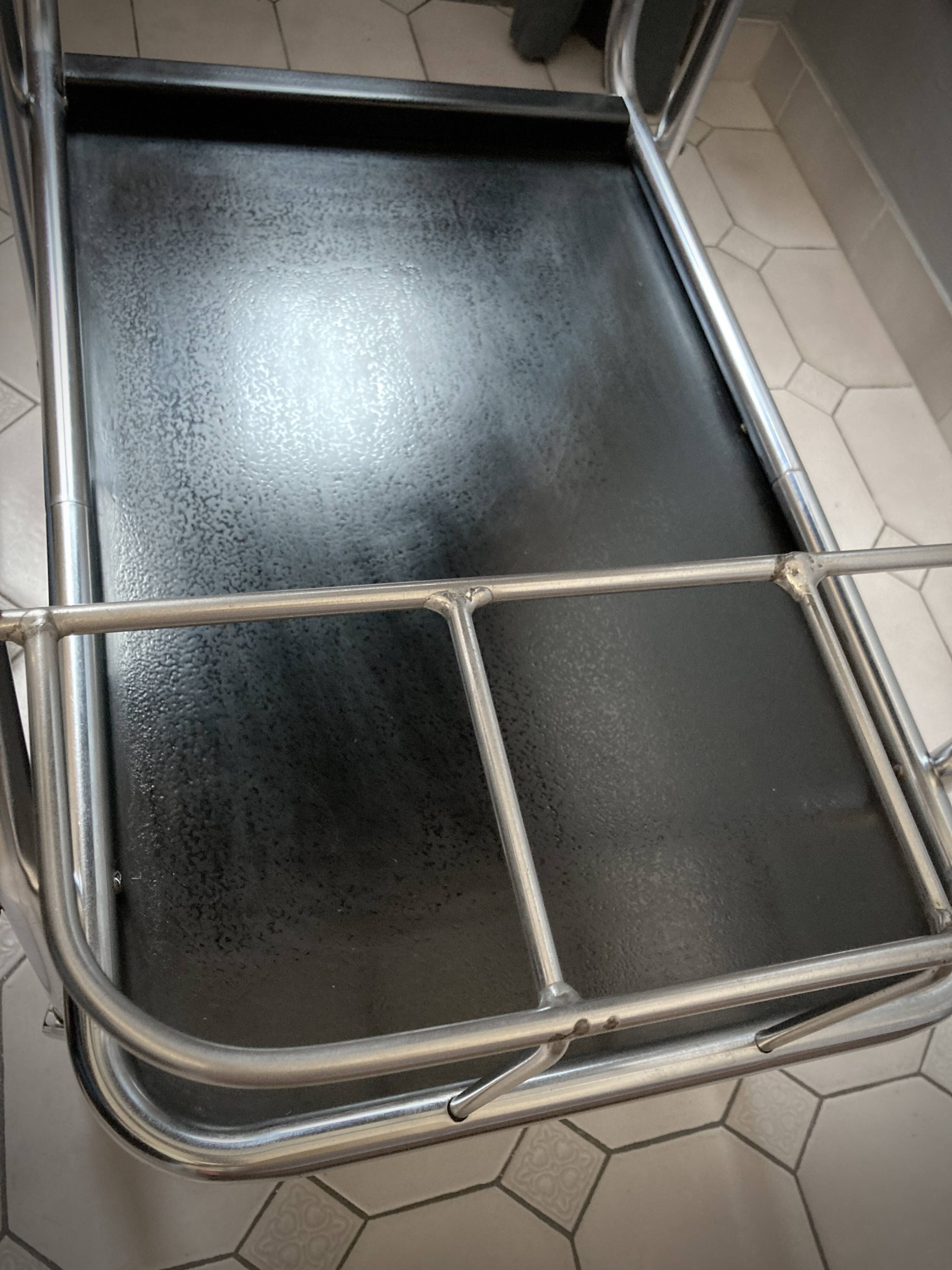 French Regency style metal serving trolley 1950