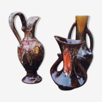 Set de 3 vases années 60's 70's