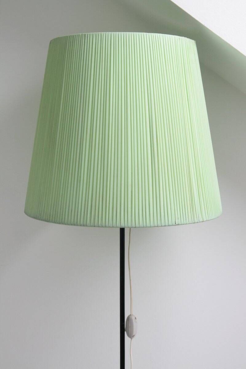 Lampadaire plissé des années 50 avec support.