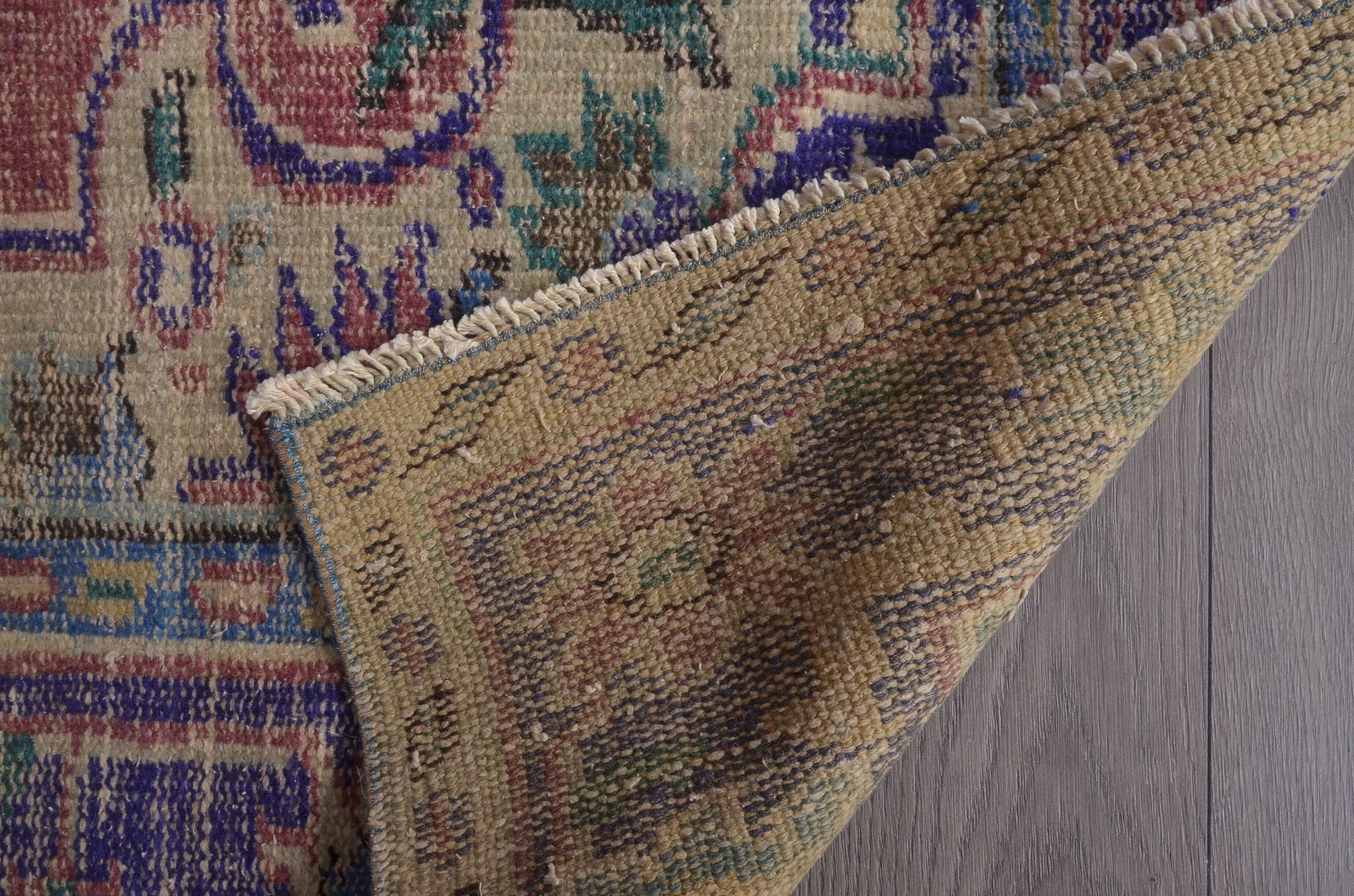 Tapis vintage en laine Oushak sku2303