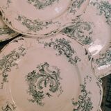 6 flat earthenware plates by Gien