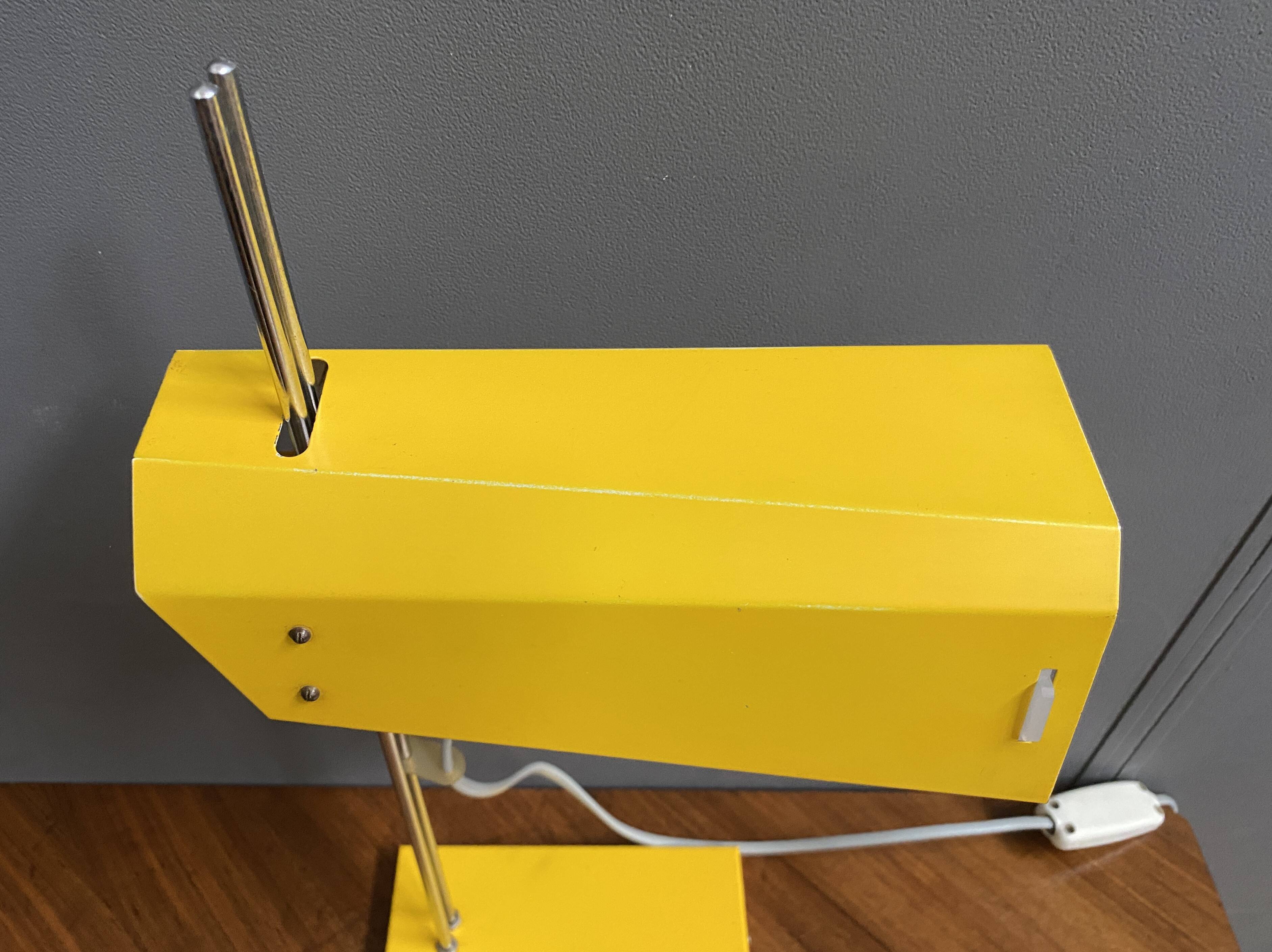 Yellow desk lamp by Josef Hurka for Lidokov model L192-1353