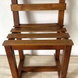 Slatted wooden chair, minimalist