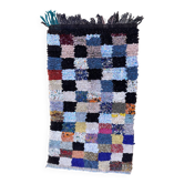 Tapis Marocain Boucherouite coloré  - 87 x 152 cm