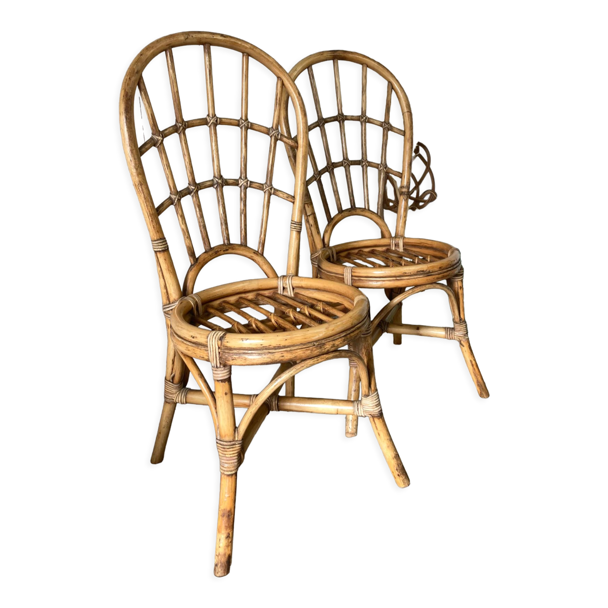 Pair of rattan chairs