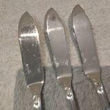 3 silver-plated fish knives by Christofle Marly, 19.8cm