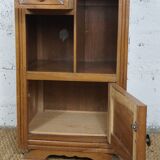 Art deco bedside table in solid wood and superb marble