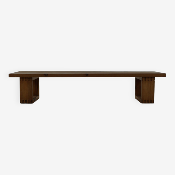 Seventies pine wood bench by Ate van Apeldoorn for Houtwerk Hattem Holland