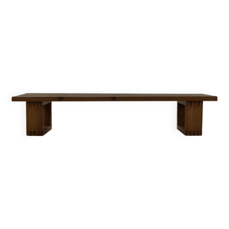 Seventies pine wood bench by Ate van Apeldoorn for Houtwerk Hattem Holland