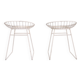Tabouret en fil Pastoe KM05 Cees Braakman années 1950 Hollande