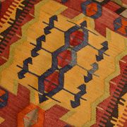 5x12 Soft Red and Orange Anatolian Kilim Rug, Wool Kilim Carpet, 139x377Cm