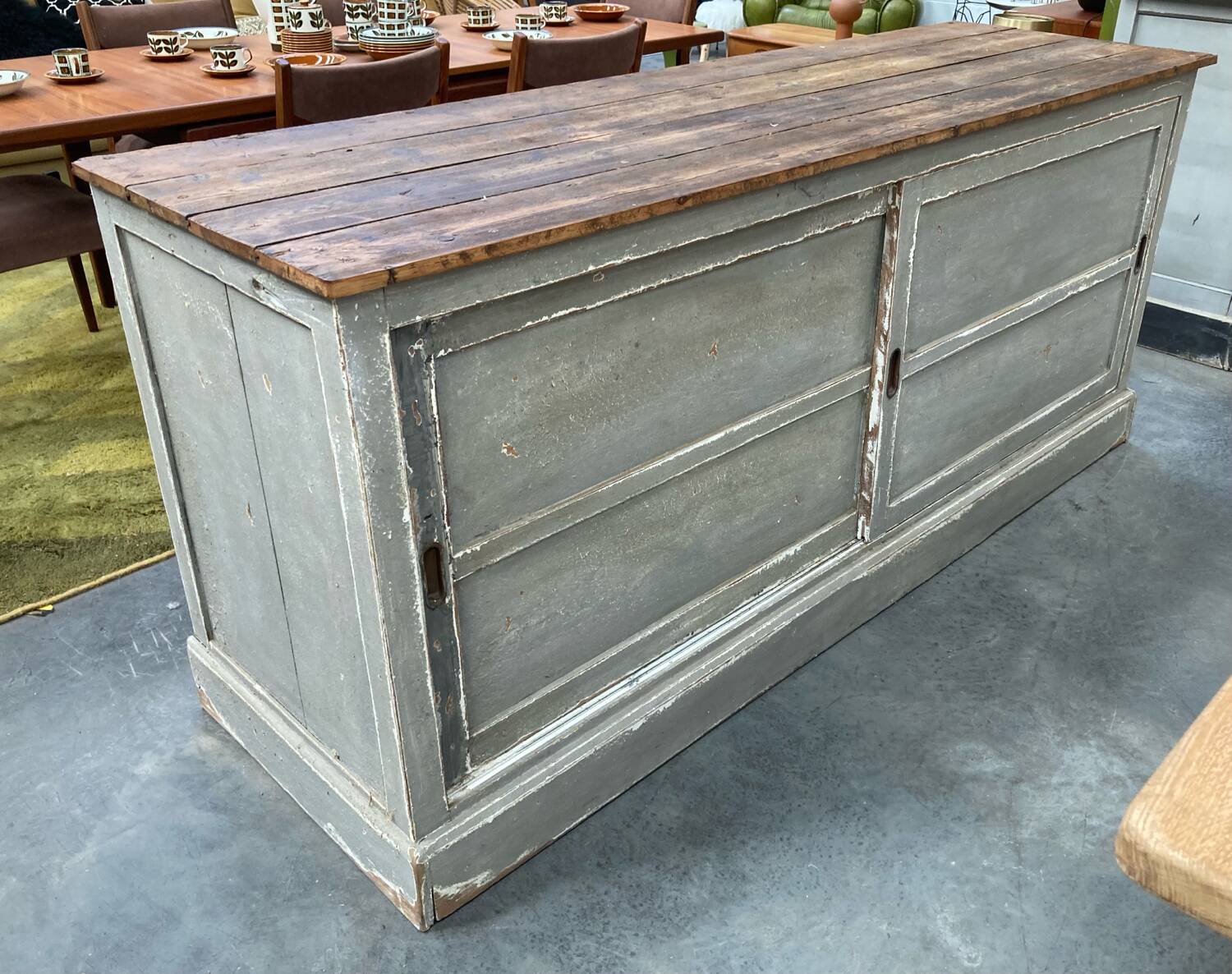 Old trade furniture with sliding door