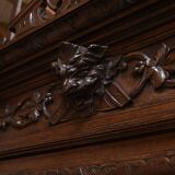 Narrow Oak Display Cabinet, Louis XIII style – Late 19th century