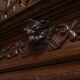 Narrow Oak Display Cabinet, Louis XIII style – Late 19th century