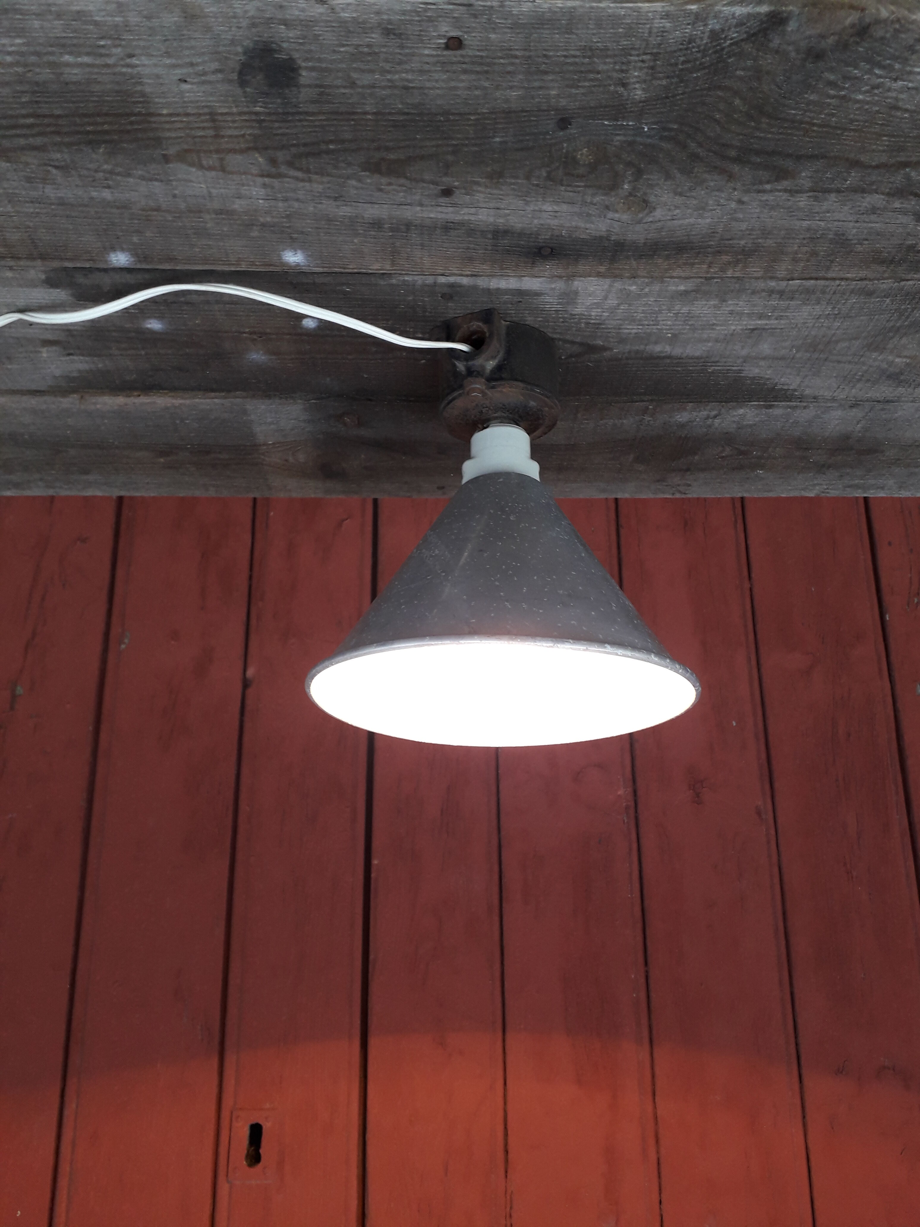 Old workshop / factory ceiling lamp - Industrial decoration - 1950
