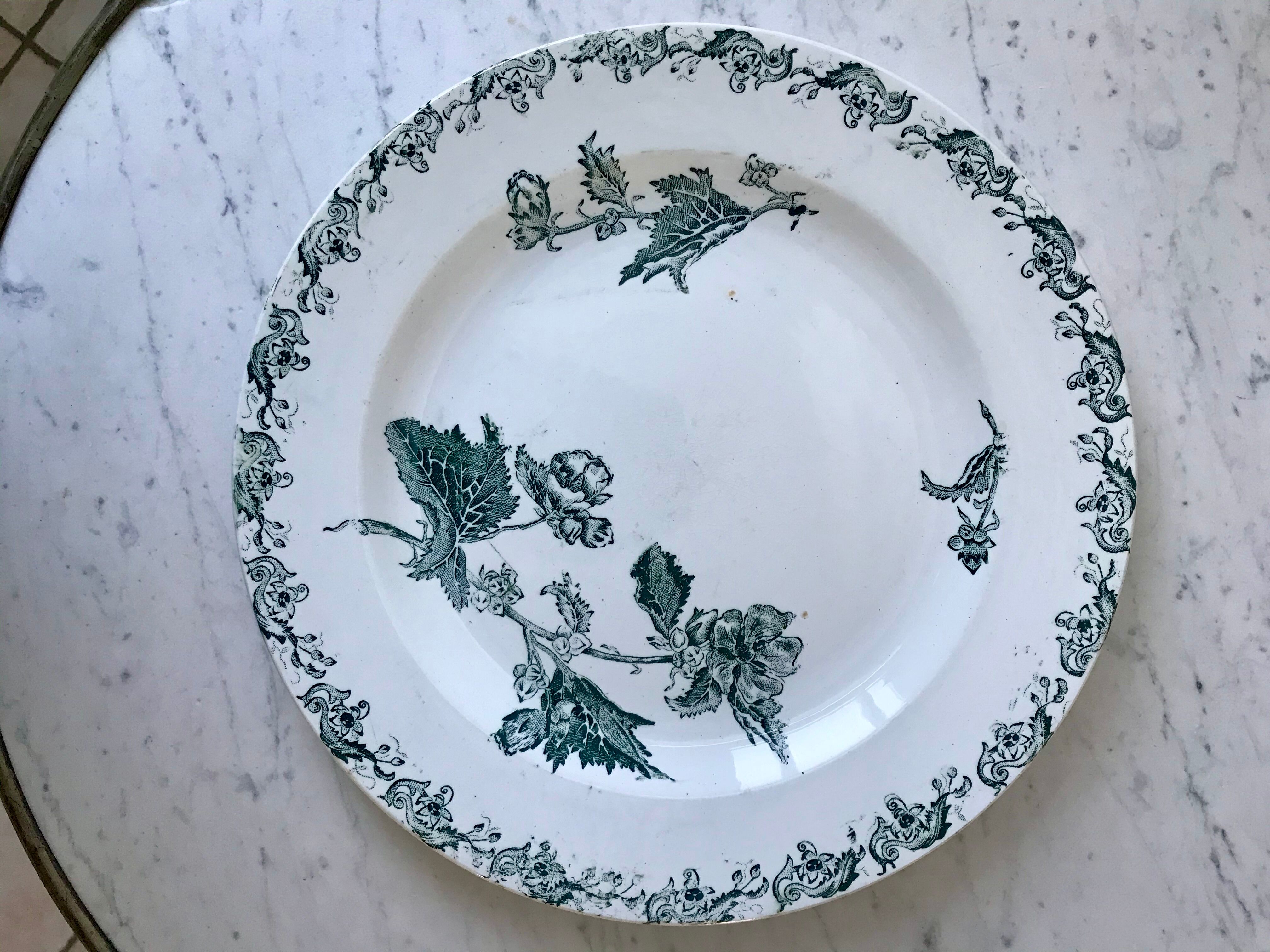 Round plate in iron earth model "richelieu" xixth