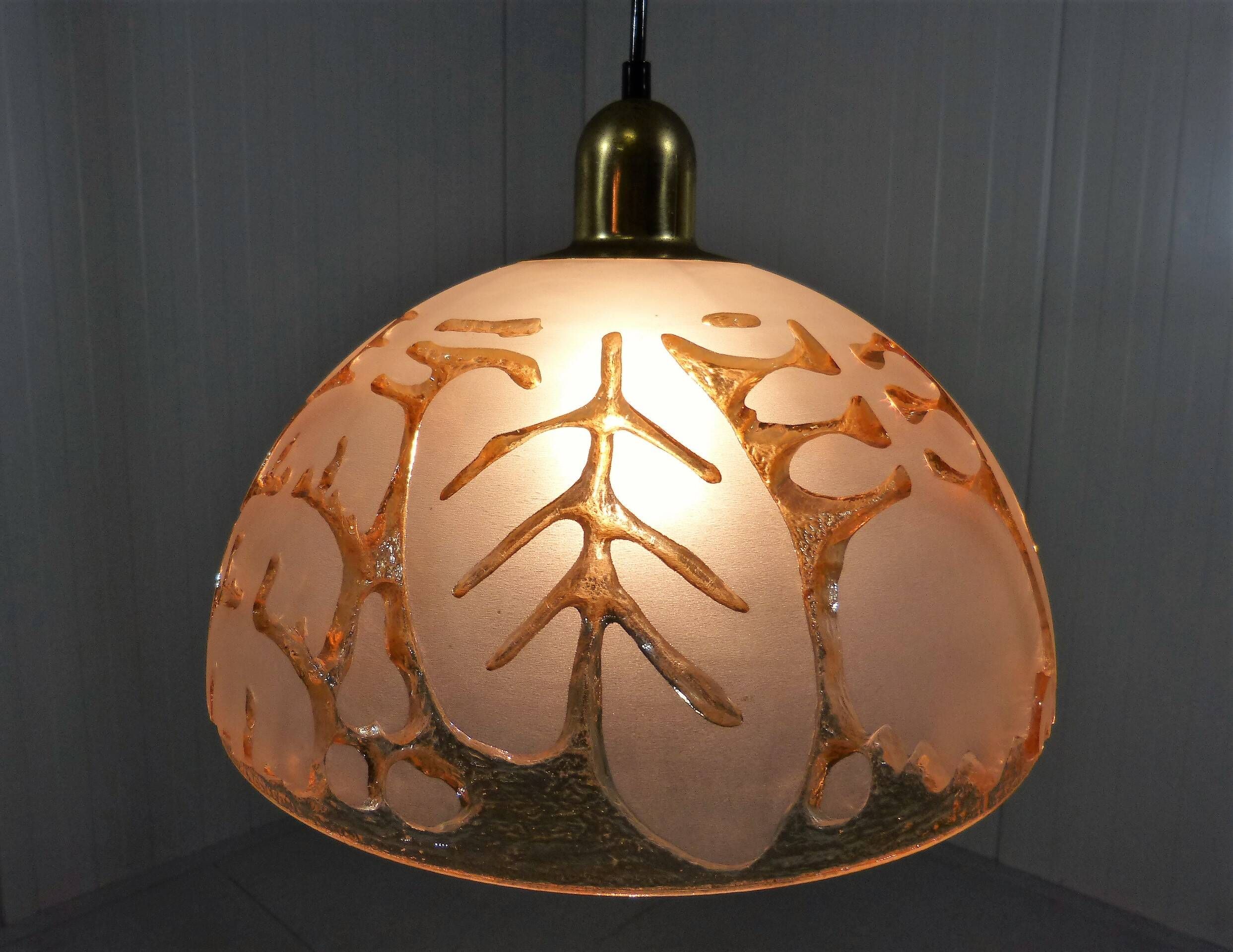 Peill & Putzler glass hanging lamp 1960-70’s