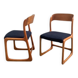 Paire de chaises traîneau - teinte