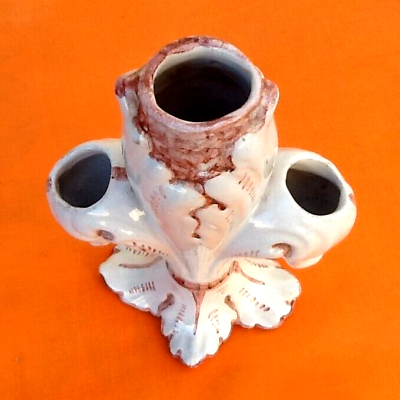 Centerpiece / decorative vase bouquetière 3 branches ceramic