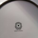 Set of 2 x 12 fine porcelain plates, dinner and dessert plates - Basket