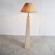 Conical travertine and brass floor lamp, 1970s by Camille Breesch