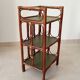 Vintage stand shelf in bamboo and rattan