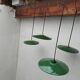 Lot de 4 lampes en tôle émaillée
