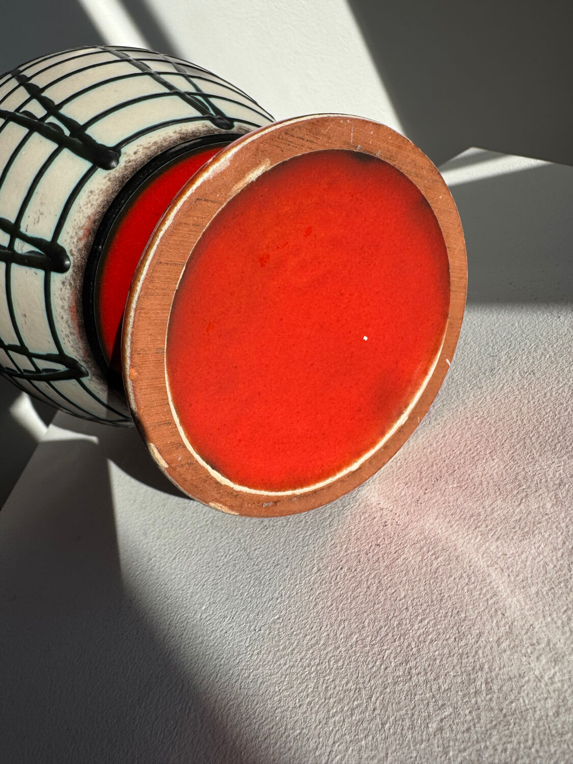 Vintage rare carstens modernist fat lava west german glazed vase