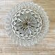 Plafonnier vintage rond en verre moulé