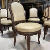 Suite of 12 Louis XVI style chairs model of Georges Jacob with Console Late nineteenth