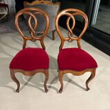 Lot de 2 chaises anciennes françaises – style Louis Philippe / Napoléon