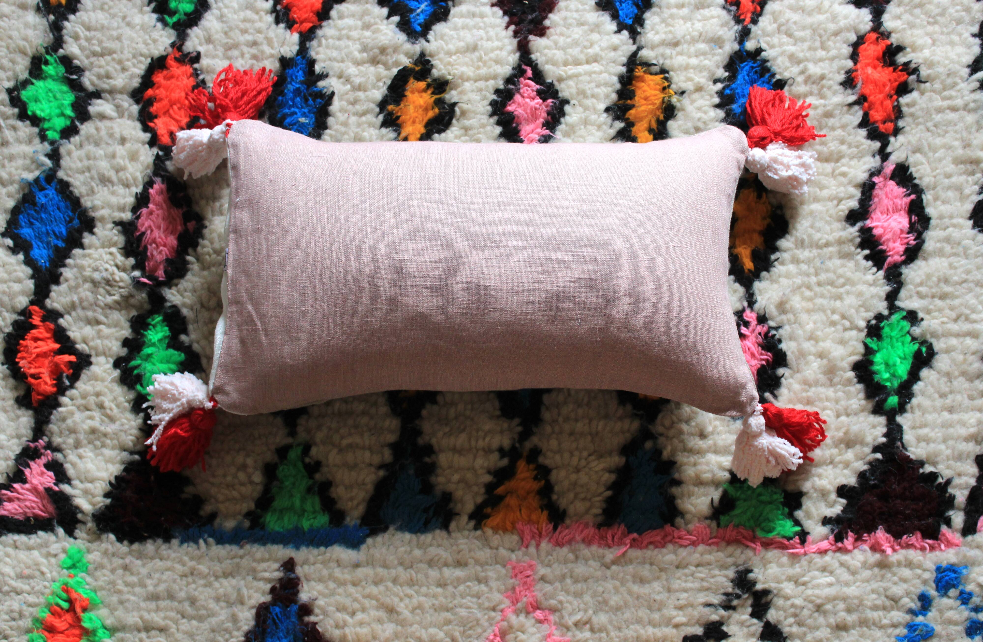 Rectangular cushion 100% Linen & Wool