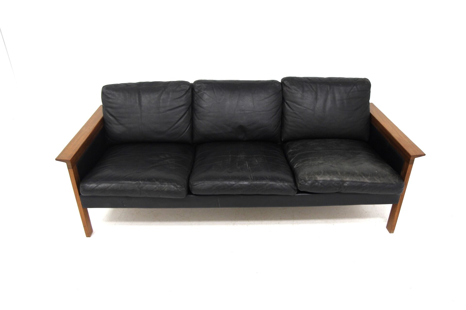 Scandinavian leather sofa, Möbel-Ikea, Sweden, 1960