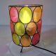 Bohemian mood lamp in Capiz shell and metal - Asian crafts