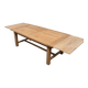 Table de ferme en chêne massif avec rallonges