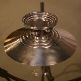 Art Deco centerpiece in silver-plated brass and Macassar ebony, 1930s