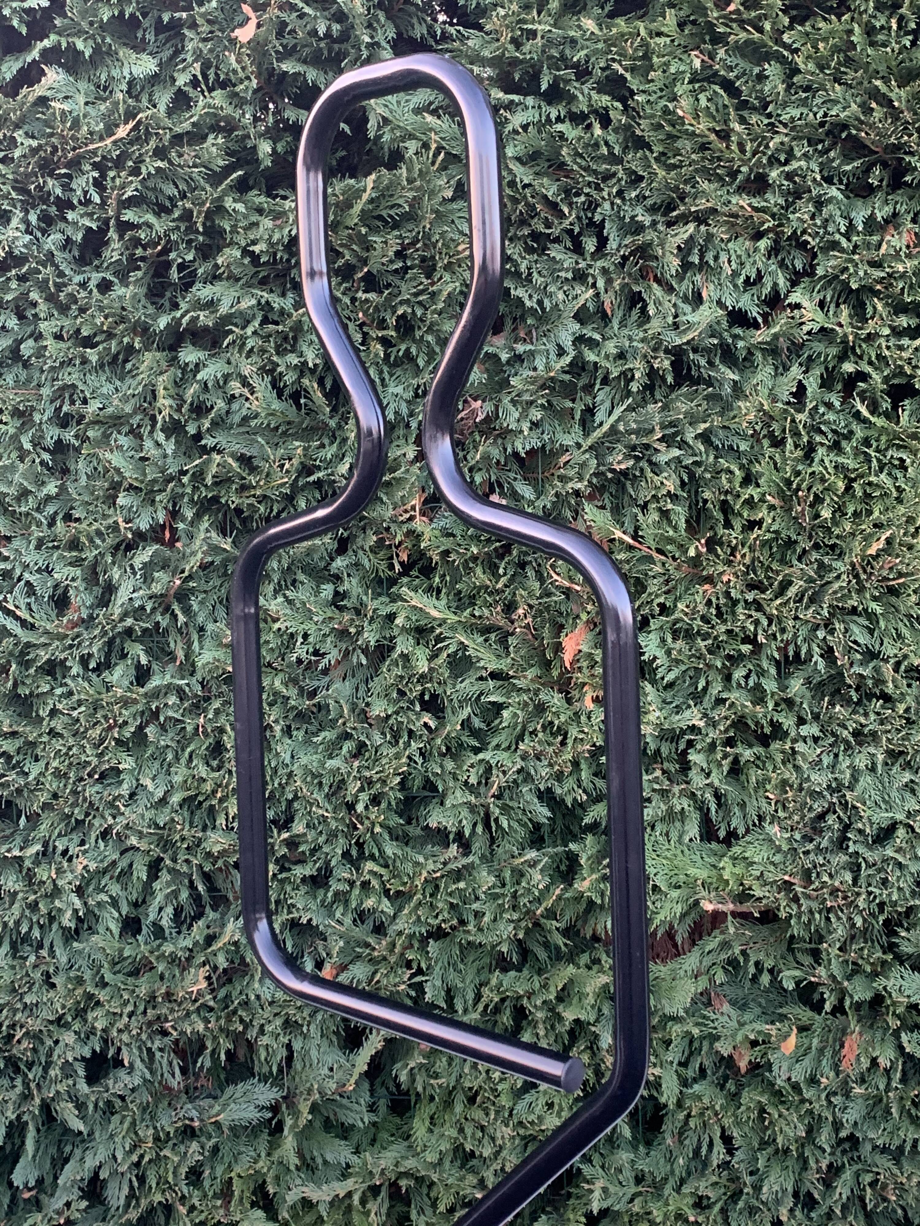 Black metal bedroom or night valet silhouette