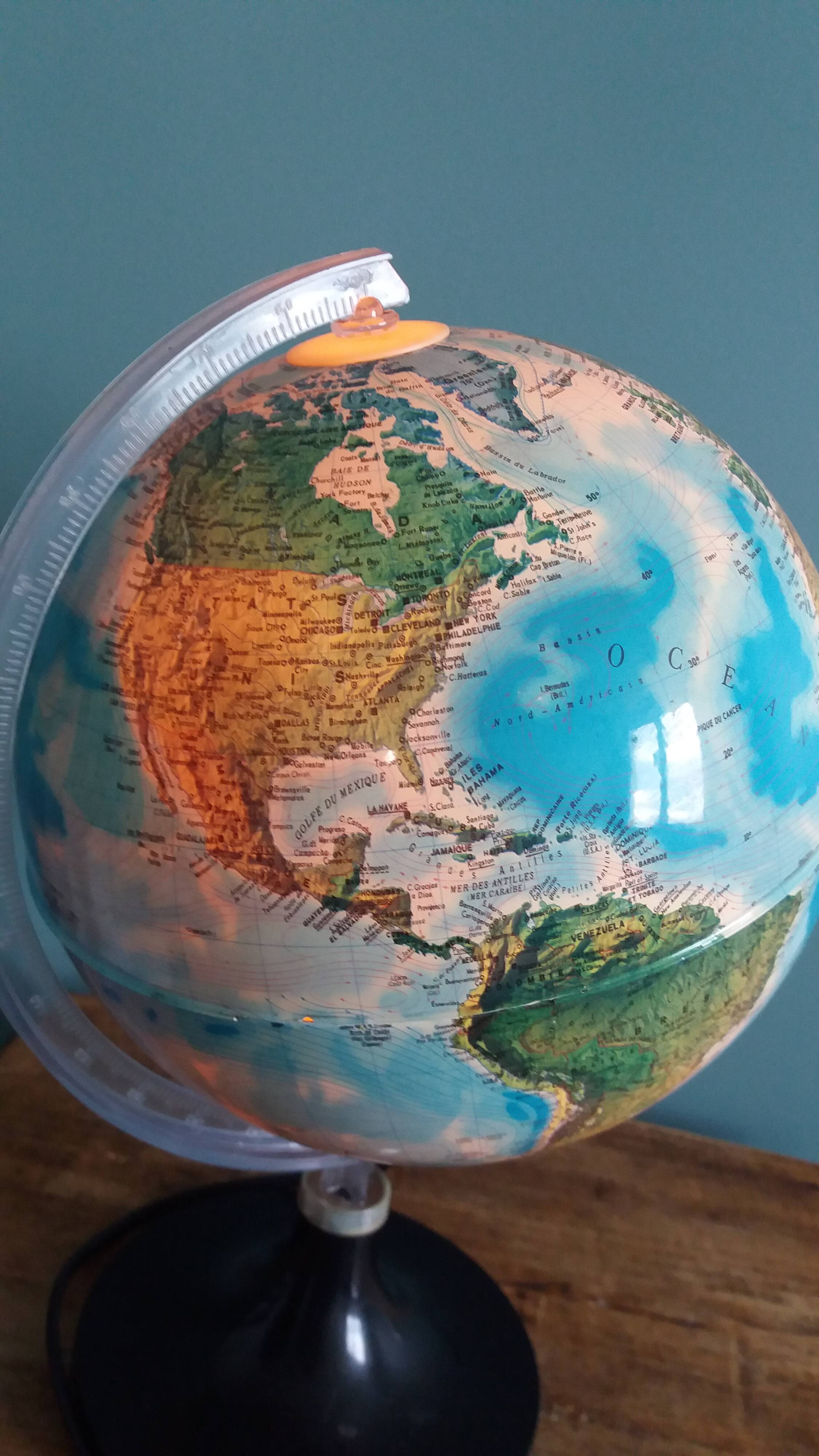 Illuminated globe, Italy, 1980s