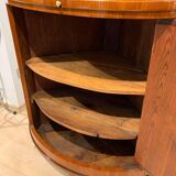 Biedermeier Corner Cabinet, Cherry Veneer, Ebony Inlay, South Germany circa 1820