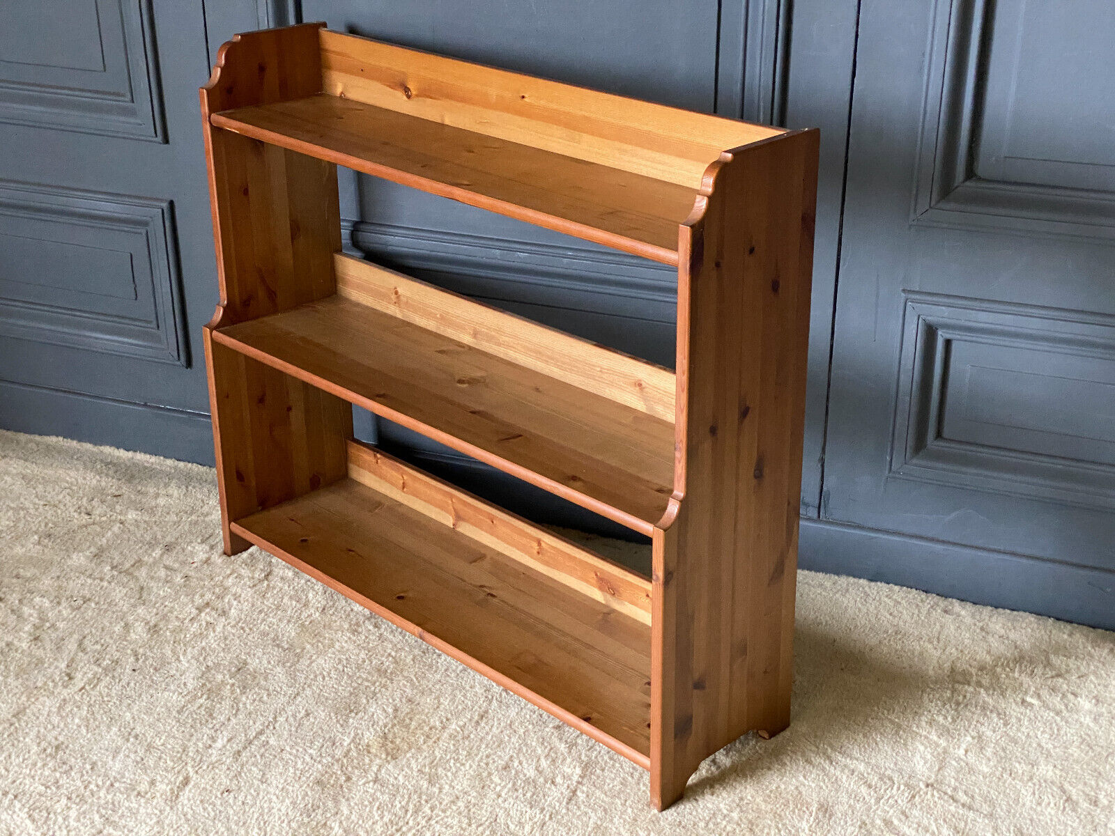 Three-level shelf in pine Ikea Leksvik Hylla 1999