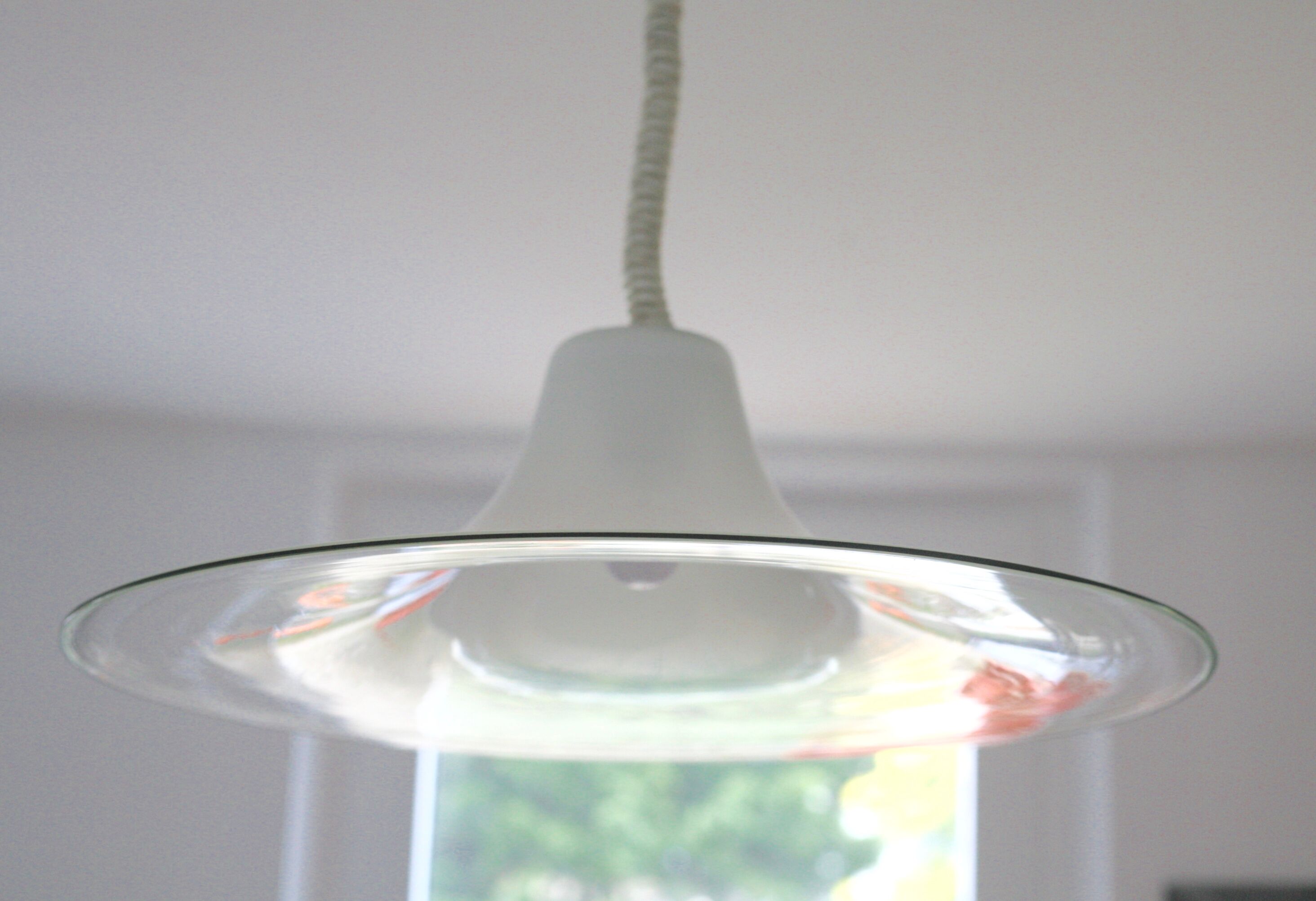 Pair of Cinea suspensions, Leucos workshop, handmade in Murano, design Giusto Toso, circa 197