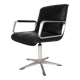 Swivel conference/dining chair in leather Wilkhahn Delta, by Delta Group, 1960