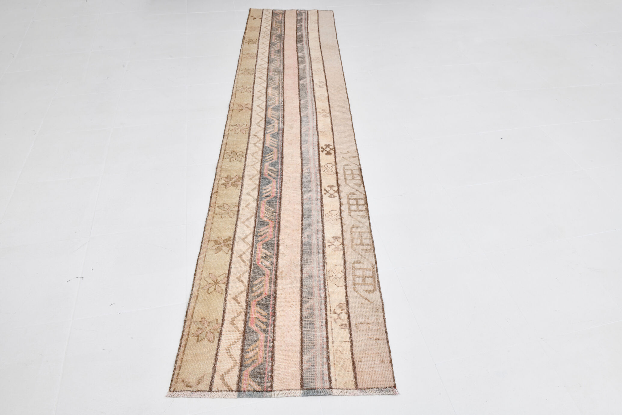 2x10 ethnic vintage runner rug, 72x321cm