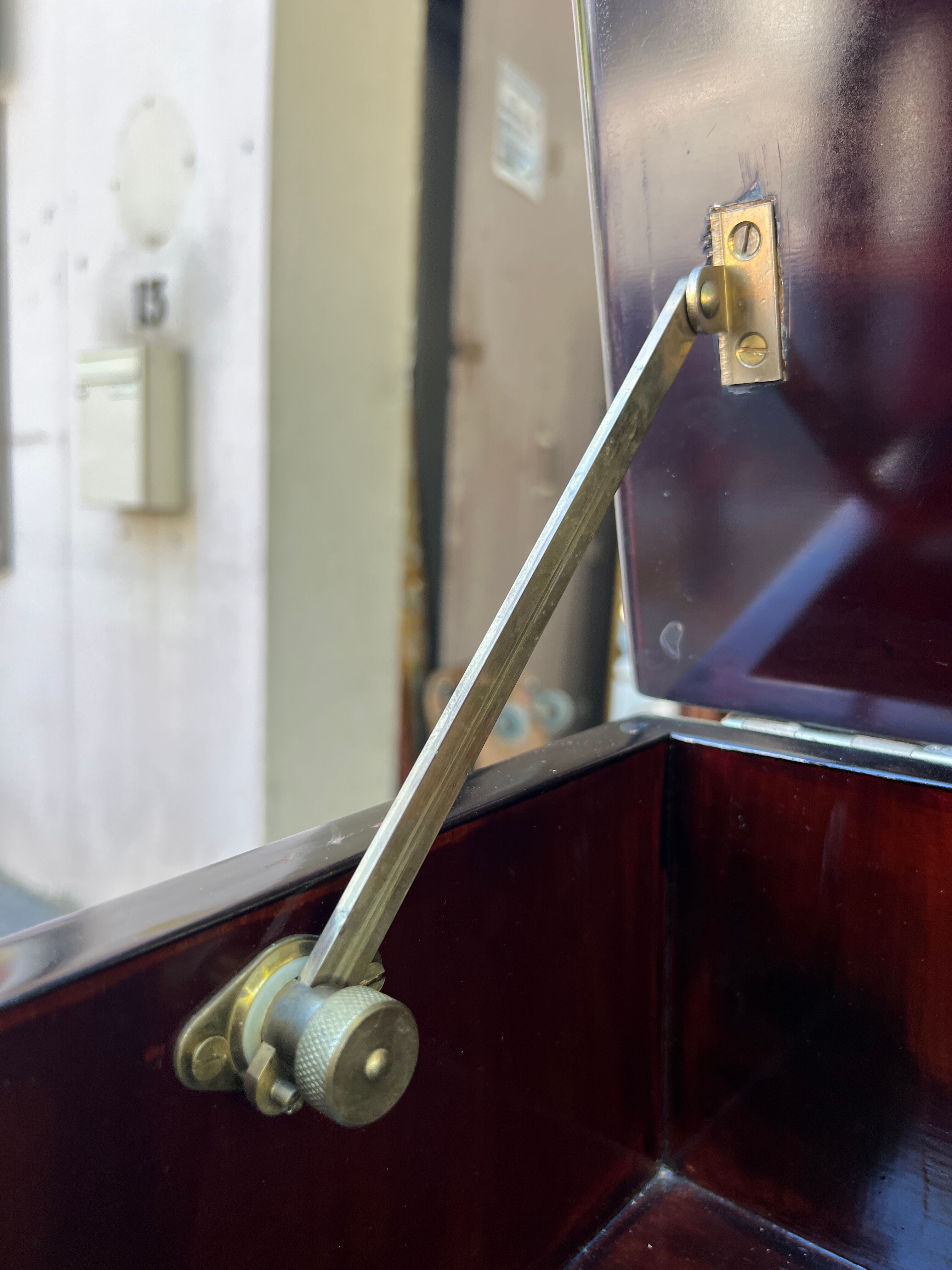 Asian turntable/vinyl cabinet in lacquered wood
