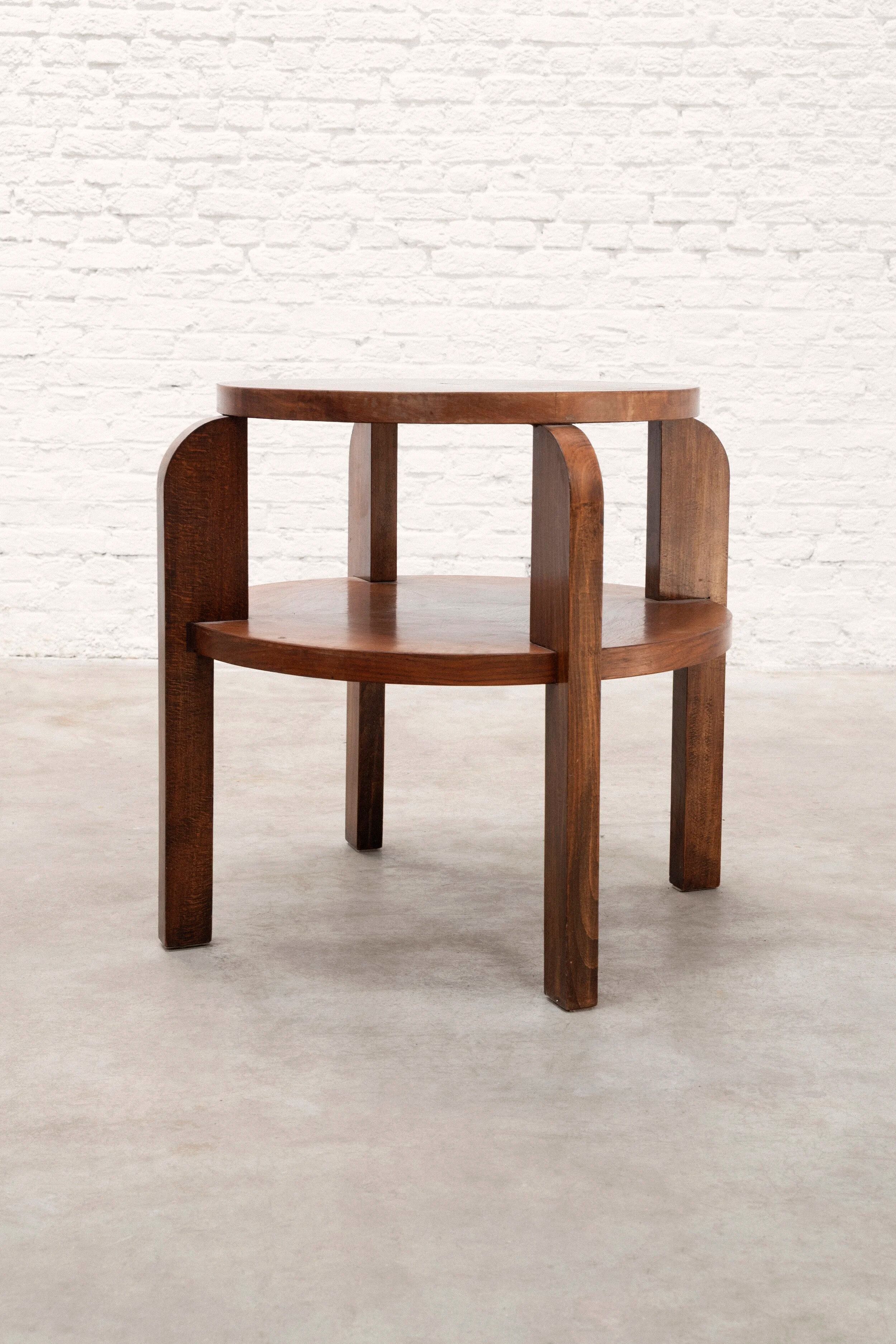 French Art Deco two-tier side table, c. 1930s